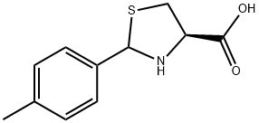 2-[r,s]-(4-methylphenyl)thiazolidine-4-[r]-carboxylic acid 化学構造式