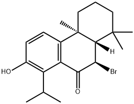 9(1H)-Phenanthrenone, 10-bromo-2,3,4,4a,10,10a-hexahydro-7-hydroxy-1,1,4a-trimethyl-8-(1-methylethyl)-, (4aS,10R,10aS)- 结构式