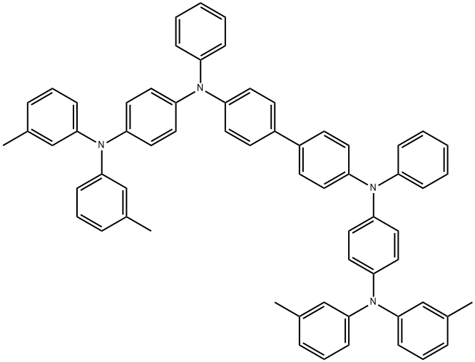 N1,N1'-(biphenyl-4,4'-diyl)bis(N1-phenyl-N4,N4-di-m-tolylbenzene-1,4-diamine) Structure