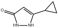 5-シクロプロピル-1H-ピラゾール-3(2H)-オン 化学構造式