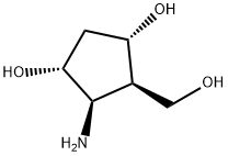 1,3-Cyclopentanediol,4-amino-5-(hydroxymethyl)-,(1S,3R,4R,5R)-(9CI),199167-65-2,结构式