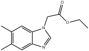 ETHYL 5,6-DIMETHYL-1H-BENZIMIDAZOL-1-YL)ACETATE 化学構造式
