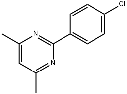 2-(4-CHLOROPHENYL)-4,6-DIMETHYLPYRIMIDINE 化学構造式