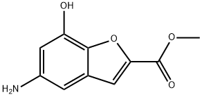 2-Benzofurancarboxylicacid,5-amino-7-hydroxy-,methylester(9CI) Struktur