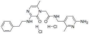 1(2H)-Pyrazineacetamide, N-((6-amino-2-methyl-3-pyridinyl)methyl)-6-me thyl-2-oxo-3-((2-phenylethyl)amino)-, dihydrochloride,199295-55-1,结构式