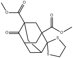 6-Oxospiro[adamantane-2,2'-[1,3]dithiolane]-1,5-dicarboxylic acid dimethyl ester Struktur