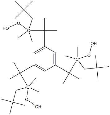 1,3,5-トリス[1-メチル-1-(tert-ブチルペルオキシ)エチル]ベンゼン 化学構造式