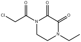 2,3-Piperazinedione, 1-(chloroacetyl)-4-ethyl- (9CI) 化学構造式
