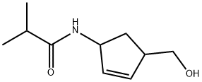 Propanamide,  N-[4-(hydroxymethyl)-2-cyclopenten-1-yl]-2-methyl- Struktur