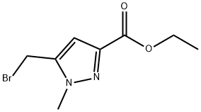ethyl 5-(broMoMethyl)-1-Methyl-1H-pyrazole-3-carboxylate 化学構造式