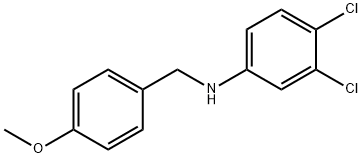 3,4-dichloro-N-[(4-methoxyphenyl)methyl]aniline Struktur