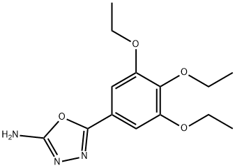 5-(3,4,5-TRIETHOXYPHENYL)-1,3,4-OXADIAZOL-2-AMINE, 19949-31-6, 结构式