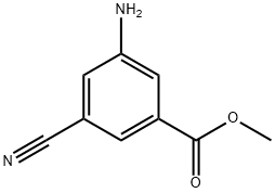 3-氨基-5-氰基苯甲酸甲酯, 199536-01-1, 结构式