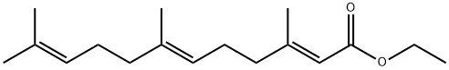(2E,6E)-3,7,11-Trimethyl-2,6,10-dodecatrienoic acid ethyl ester Structure