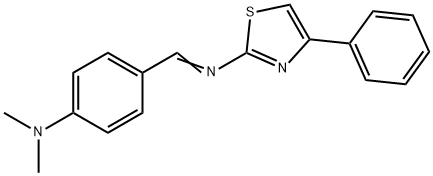 N,N-dimethyl-4-[(4-phenyl-1,3-thiazol-2-yl)iminomethyl]aniline,19959-14-9,结构式
