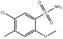 5-氯-2-甲氧基-4-甲苯磺酰胺 结构式