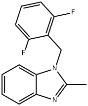 1-((2,6-Difluorophenyl)methyl)-2-methylbenzimidazole Struktur