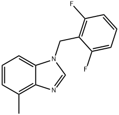 1-((2,6-Difluorophenyl)methyl)-4-methylbenzimidazole Struktur