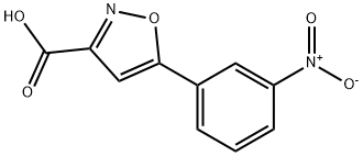 5-(3-ニトロフェニル)-3-イソオキサゾールカルボン酸 化学構造式