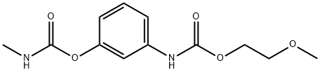 m-(メチルカルバモイルオキシ)カルバニリド酸2-メトキシエチル 化学構造式