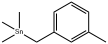 トリメチル[(3-メチルフェニル)メチル]スタンナン 化学構造式