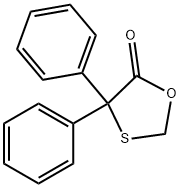 4,4-ジフェニル-1,3-オキサチオラン-5-オン 化学構造式