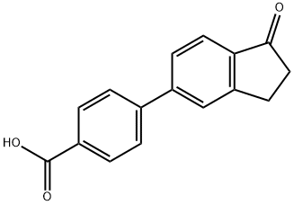 4-(1-Oxo-2,3-dihydroinden-5-yl)benzoic acid Structure
