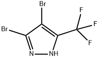 3,4-二溴-5-(三氟甲基)-1H-吡唑,19968-15-1,结构式