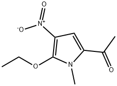Ethanone, 1-(5-ethoxy-1-methyl-4-nitro-1H-pyrrol-2-yl)- (9CI) Struktur