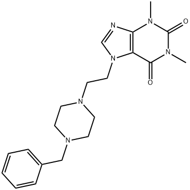 7-[2-(4-Benzyl-1-piperazinyl)ethyl]theophyline Structure