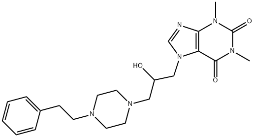 7-[3-(4-Phenethyl-1-piperazinyl)-2-hydroxypropyl]-1,3-dimethyl-7H-purine-2,6(1H,3H)-dione Structure