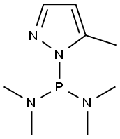 ビス(ジメチルアミノ)(5-メチル-1H-ピラゾール-1-イル)ホスフィン 化学構造式