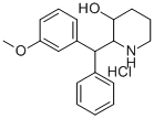 2-(p-Methoxy-alpha-phenylbenzyl)-3-piperidinol hydrochloride 结构式