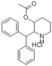 3-Piperidinol, 2-(diphenylmethyl)-, acetate (ester), hydrochloride Struktur