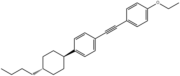 TRANS-1-(2-(4-(4-BUTYLCYCLOHEXYL)PHENYL)ETHYNYL)-4-ETHOXYBENZENE 化学構造式