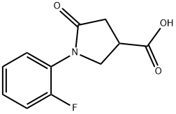 1-(2-FLUORO-PHENYL)-5-OXO-PYRROLIDINE-3-CARBOXYLIC ACID Structure