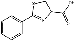 2-フェニル-2-チアゾリン-4-カルボン酸 化学構造式