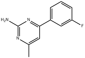 4-METHYL-6-(3-FLUOROPHENYL)PYRIMIDIN-2-AMINE,199864-42-1,结构式