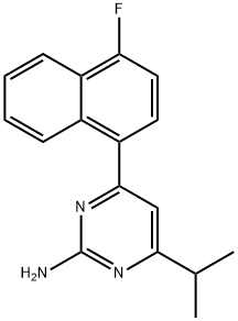 4-(4-FLUORO-1-NAPHTHALENYL)-6-(1-METHYLETHYL)-2-PYRIMIDINAMINE HYDROCHLORIDE|2-氨基-4-(4-氟萘-1-基)-6-异丙基嘧啶