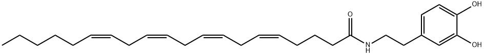 4-(2-アセチルアミノエチル)-1,2-ベンゼンジオール 化学構造式