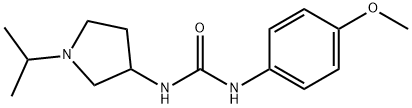 1-(1-Isopropyl-3-pyrrolidinyl)-3-(p-methoxyphenyl)urea 结构式