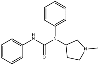 1,3-ジフェニル-1-(1-メチル-3-ピロリジニル)尿素 化学構造式