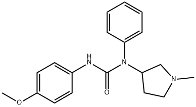 3-(4-Methoxyphenyl)-1-(1-methyl-3-pyrrolidinyl)-1-phenylurea Structure
