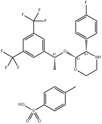 (2R,3S)-2-[(1R)-1-[3,5-Bis(trifluoromethyl)phenyl]ethoxy]-3-(4-fluorophenyl)morpholine 4-methylbenzenesulfonate