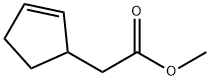 2-シクロペンテン-1-酢酸メチル 化学構造式