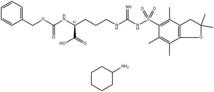 CBZ-L-精氨酸(PBF)-环己胺盐, 200190-89-2, 结构式