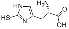 (S)-α-アミノ-2,3-ジヒドロ-2-チオキソ-1H-イミダゾール-4-プロピオン酸 化学構造式