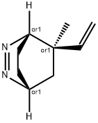2,3-Diazabicyclo[2.2.2]oct-2-ene,5-ethenyl-5-methyl-,(1alpha,4alpha,5alpha)-(9CI) 化学構造式