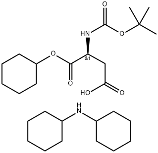 二环己胺(S)-3-((叔丁氧基羰基)氨基)-4-(环己氧基)-4-氧代丁酸酯,200283-00-7,结构式