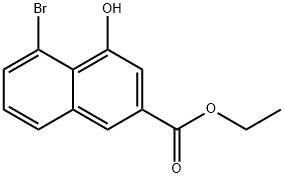 2-Naphthalenecarboxylic acid, 5-broMo-4-hydroxy-, ethyl ester Struktur